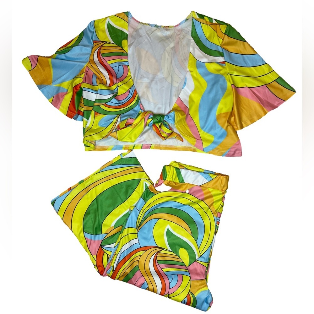 Havana Tie-Top Pant Set Women XL